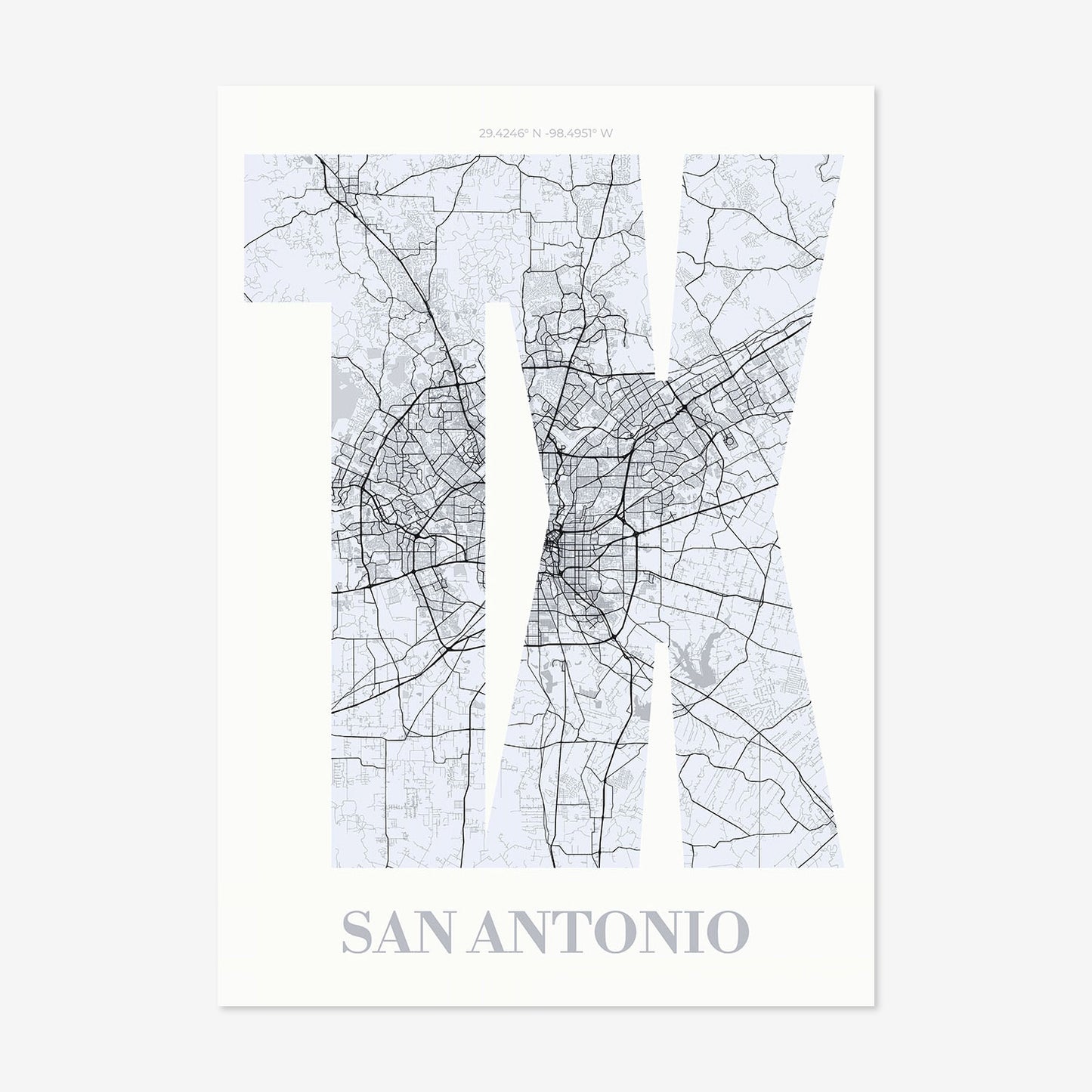 TX San Antonio Poster